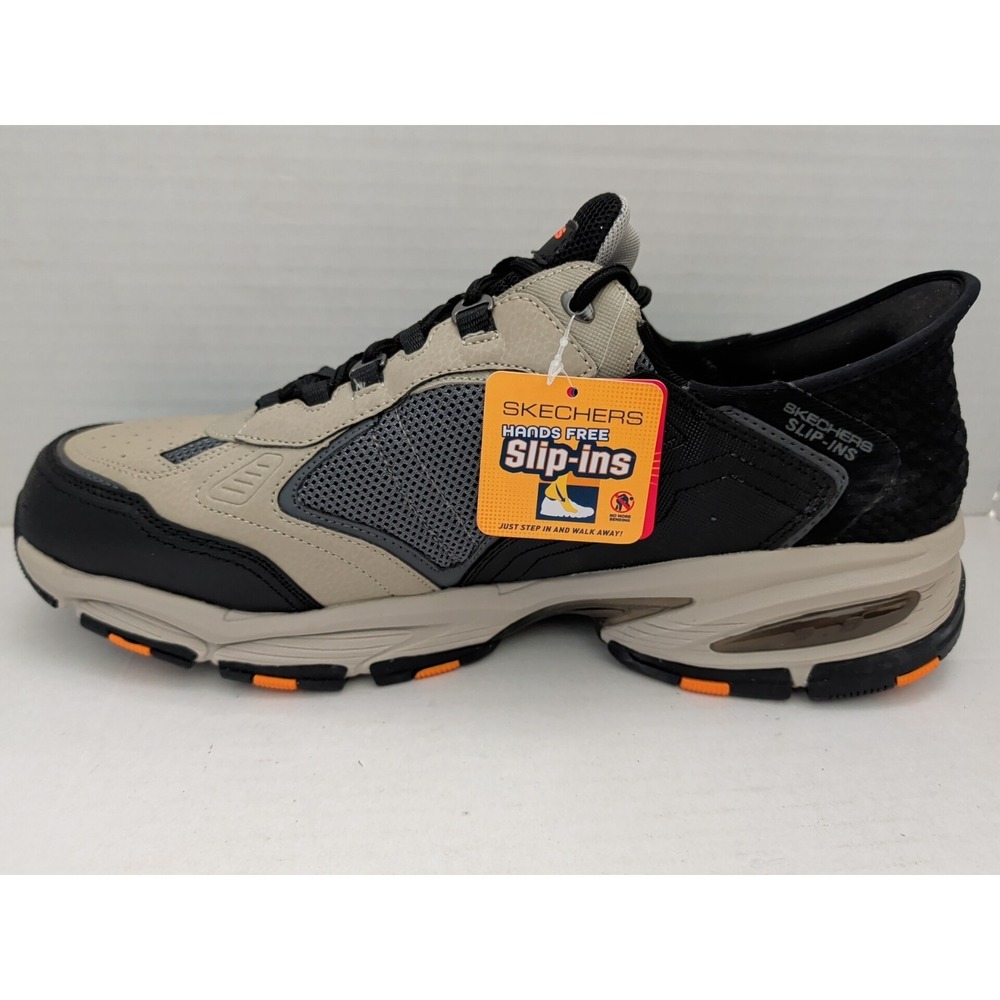 Skechers Men's Vigor 3.0 Hands Free Slip In Shoes Taupe Blk Goodyear Sz 14 EW - Picture 7 of 10